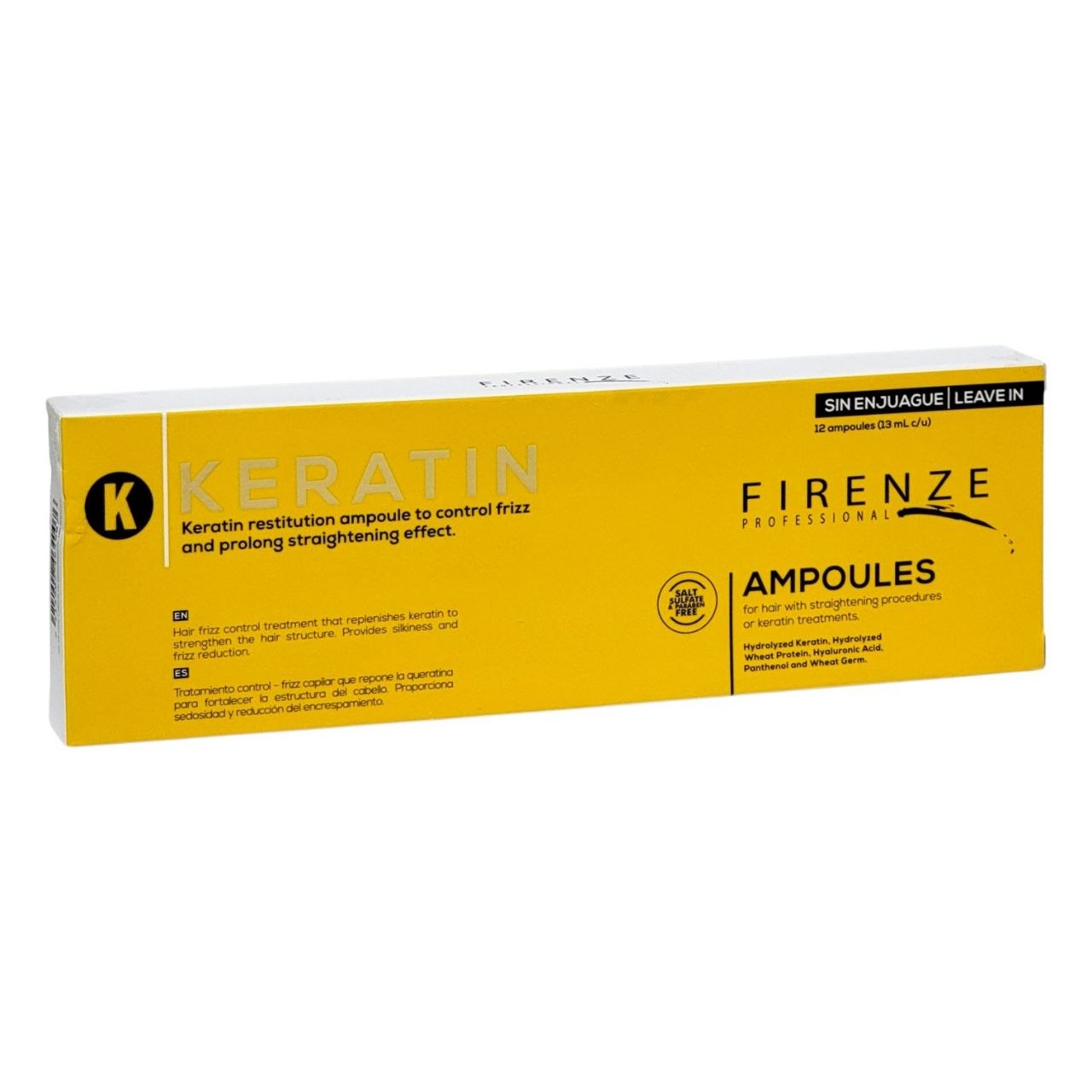 AMPOLLA CAPILAR KERATIN FIRENZE PROFESSIONAL 13ML