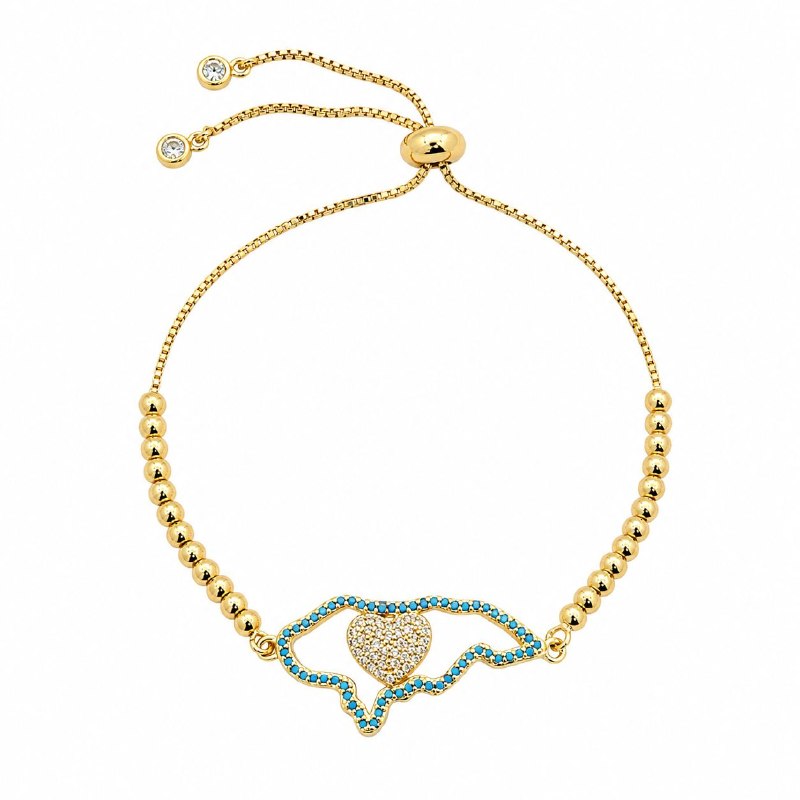 PULSERA ELASTICA DE ENCHAPE FORMA HONDURAS