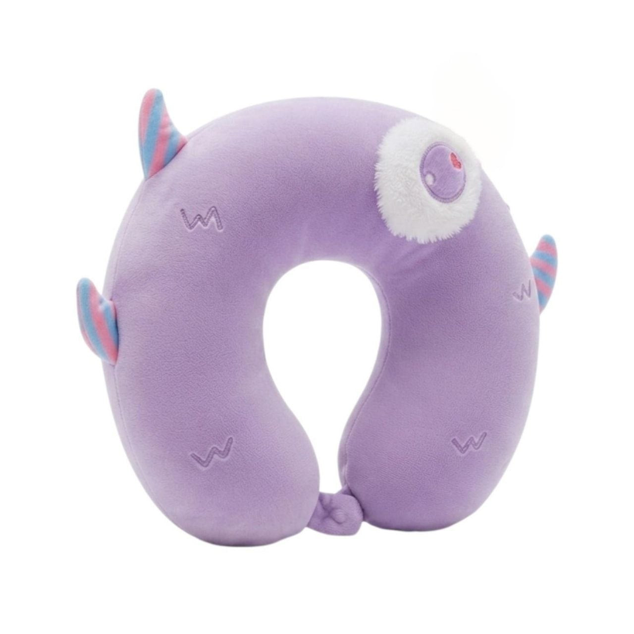 ALMOHADA DE VIAJE DE FELPA PARA NIÑOS COJÍN ERGONÓMICO DE CUELLO CON DISEÑO DE MONSTRUITO BENELI HOME 29x33 CM