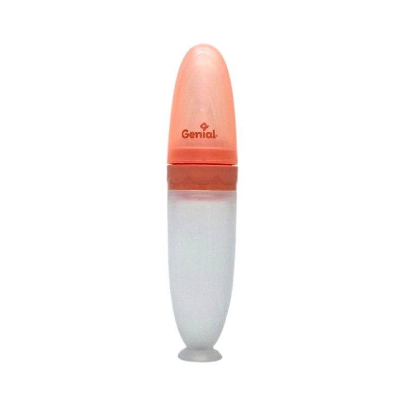 CUCHARA DE SILICONA DISPENSADORA DE ALIMENTOS PARA BEBES GENIAL 105ML
