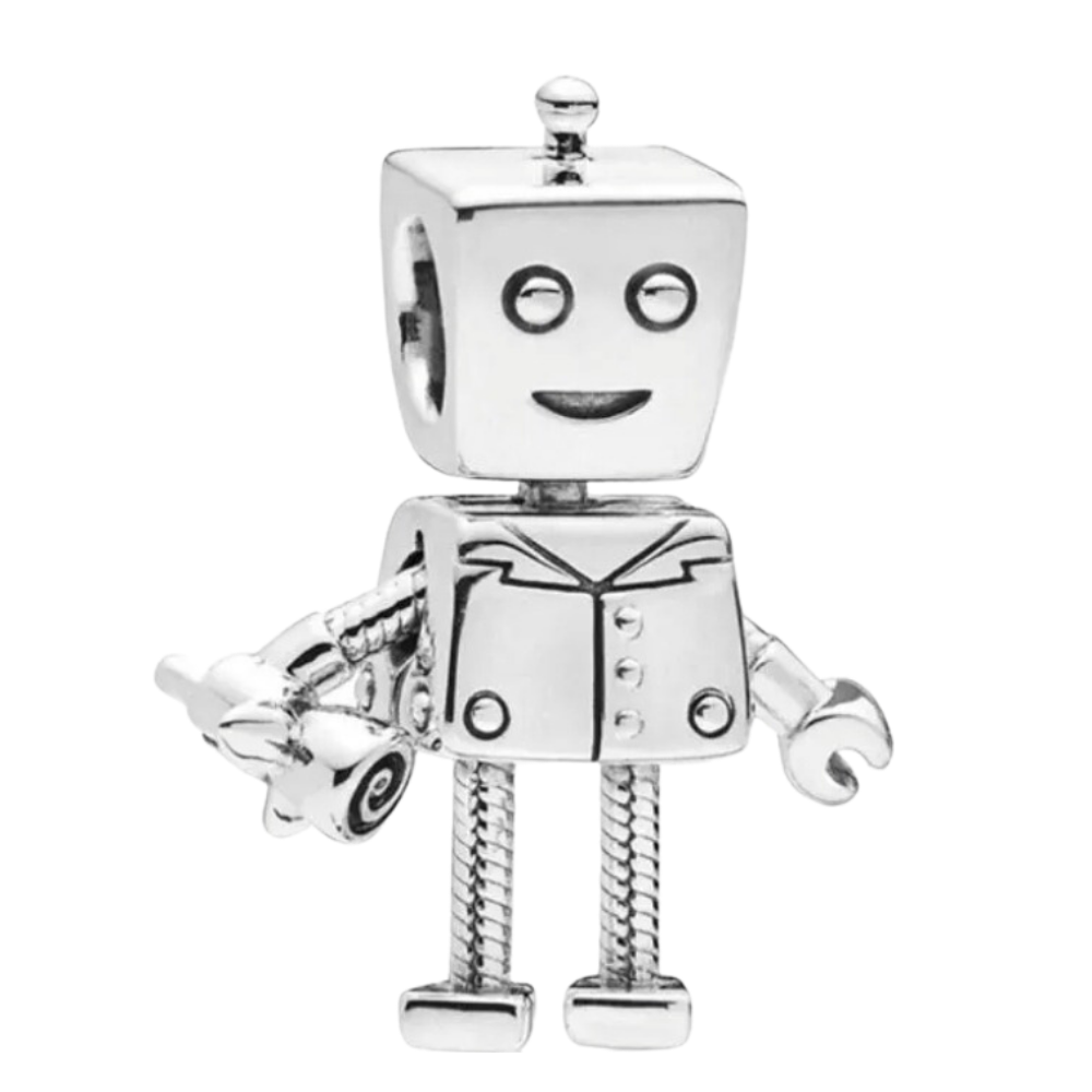 PCHARM954  ROBOT CON ROSA EN MANO