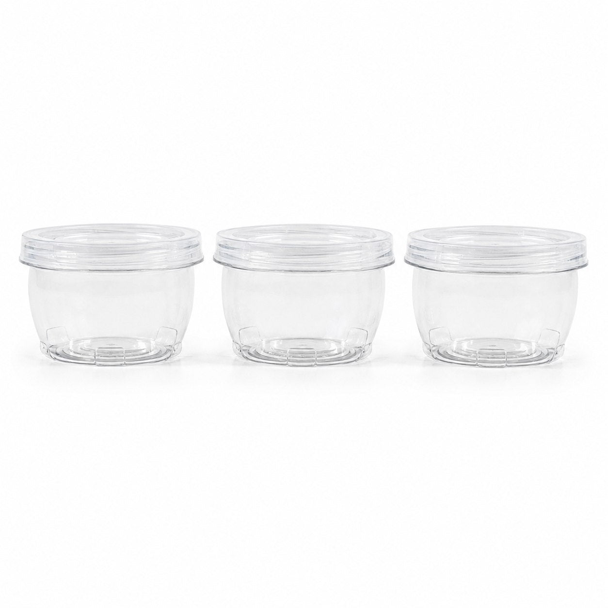 RECIPIENTE DE ALIMENTOS DE PLASTICO REDONDO 3PCS LOTUS 260ML