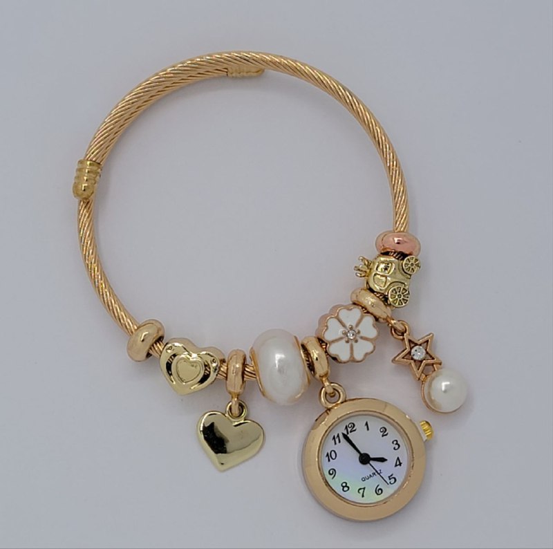 RELOJ ECONOMICO TIPO PANDORA PARA DAMA