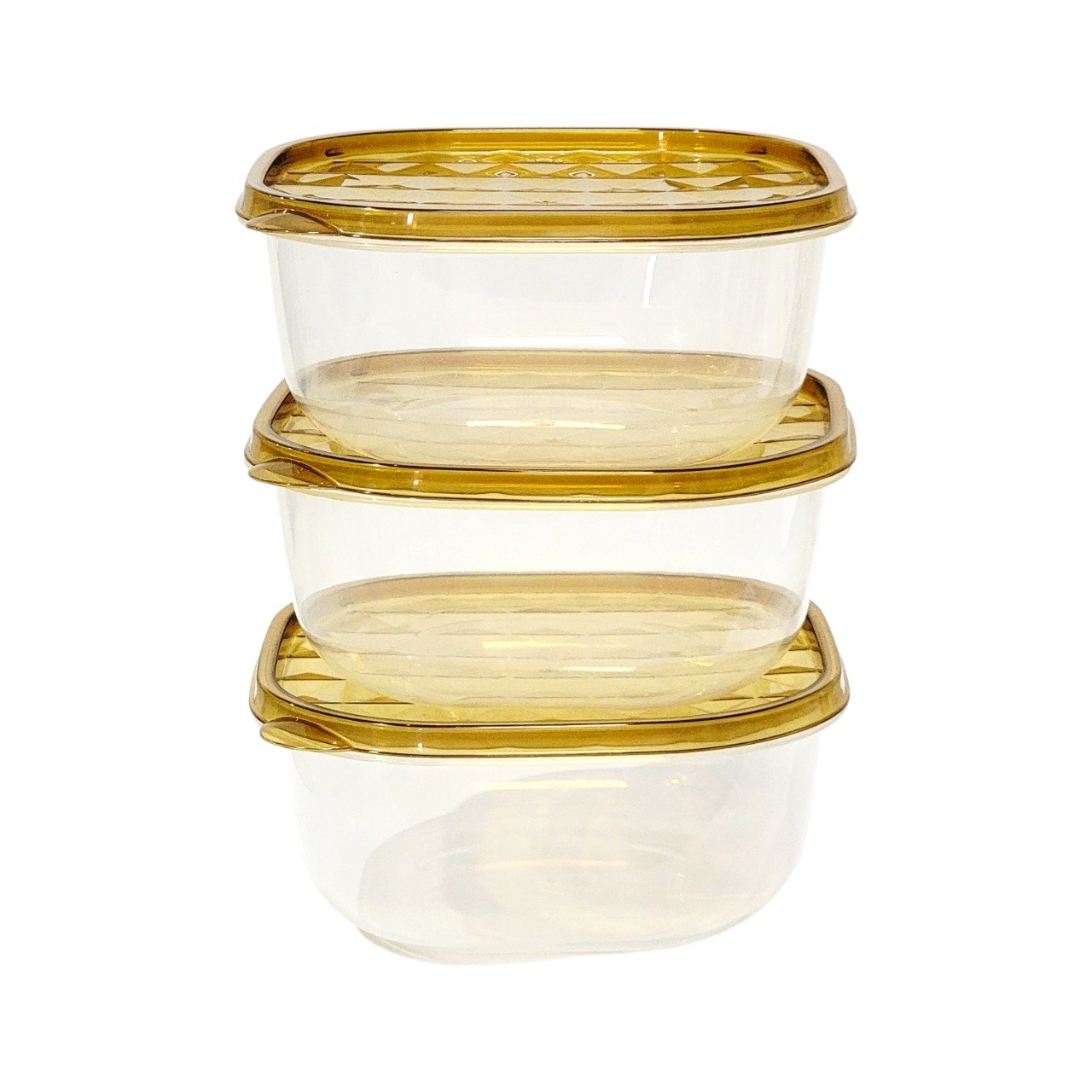 SET DE RECIPIENTES PANAS PARA ALIMENTOS DE PLASTICO 3PCS DUOAO 17X17X8CM
