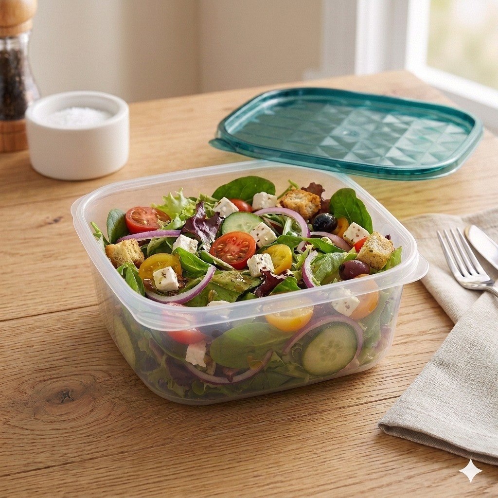 SET DE RECIPIENTES PANAS PARA ALIMENTOS DE PLASTICO 3PCS DUOAO 17X17X8CM