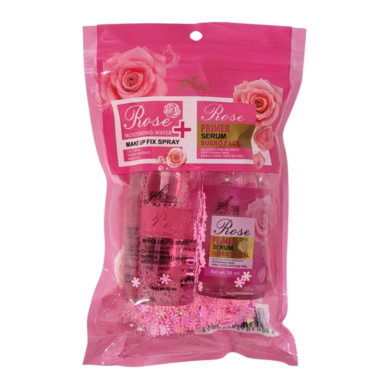 FIJADOR DE MAQUILLAJE Y SUERO FACIAL CON ACIDO HIALURONICO YH BEJA COSMETICS