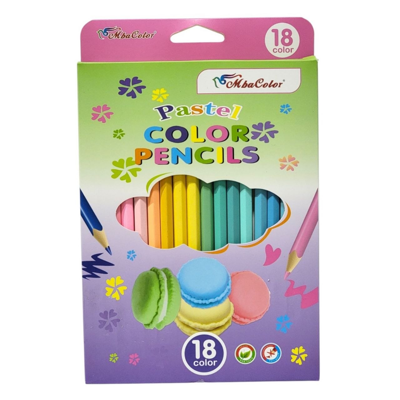 SET DE LAPICES DE COLORES PASTEL 18UND MBACOLOR