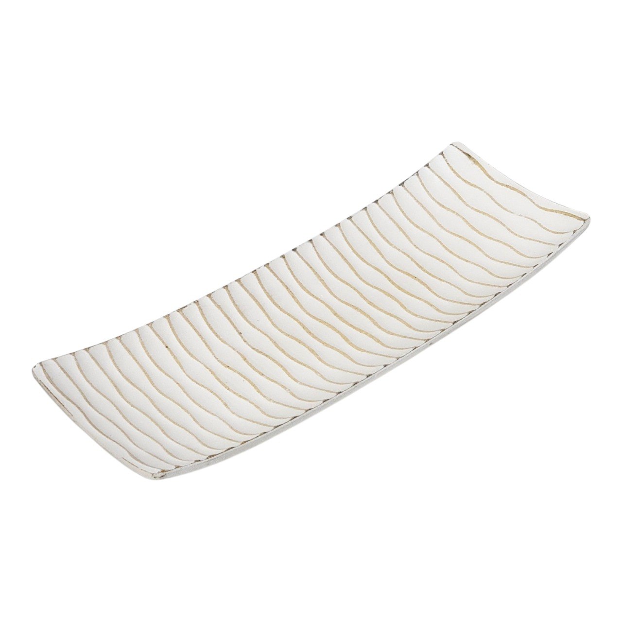 PLATO DE CARGA RECTANGULAR DE PRESENTACION DE PLASTICO 34X13CM
