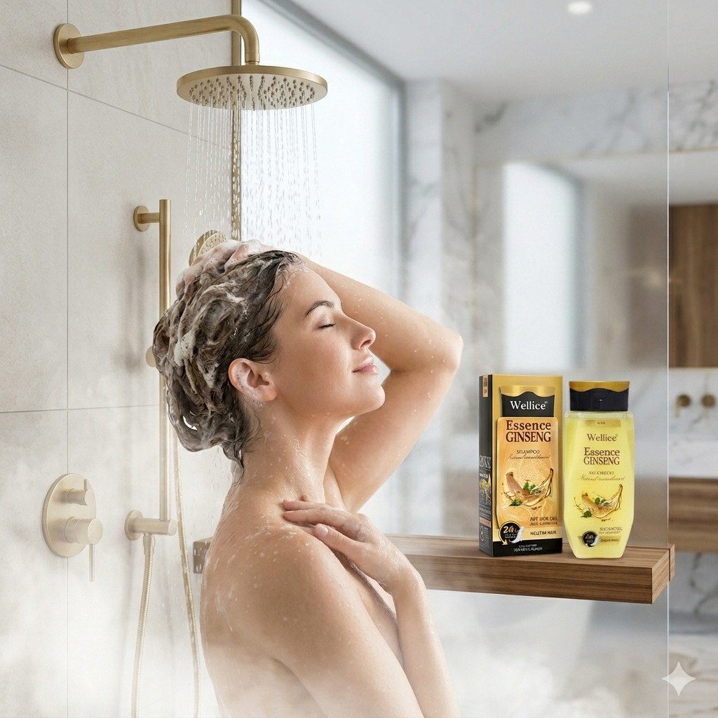 Life Essence300ml4本セット SHAMPOO FORTALECEDOR ANTICAIDA CON ESENCIA DE GINSENG WELLICE 400G