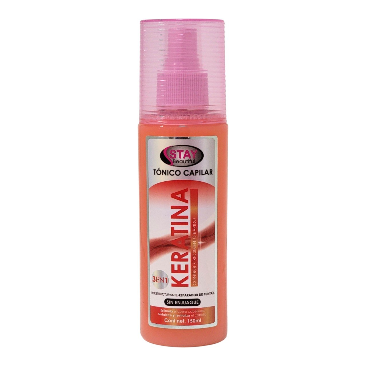 TONICO PARA EL CABELLO DE CRECIMIENTO RAPIDO 3 EN 1 CON QUERATINA STAY BEAUTIFUL 15OML