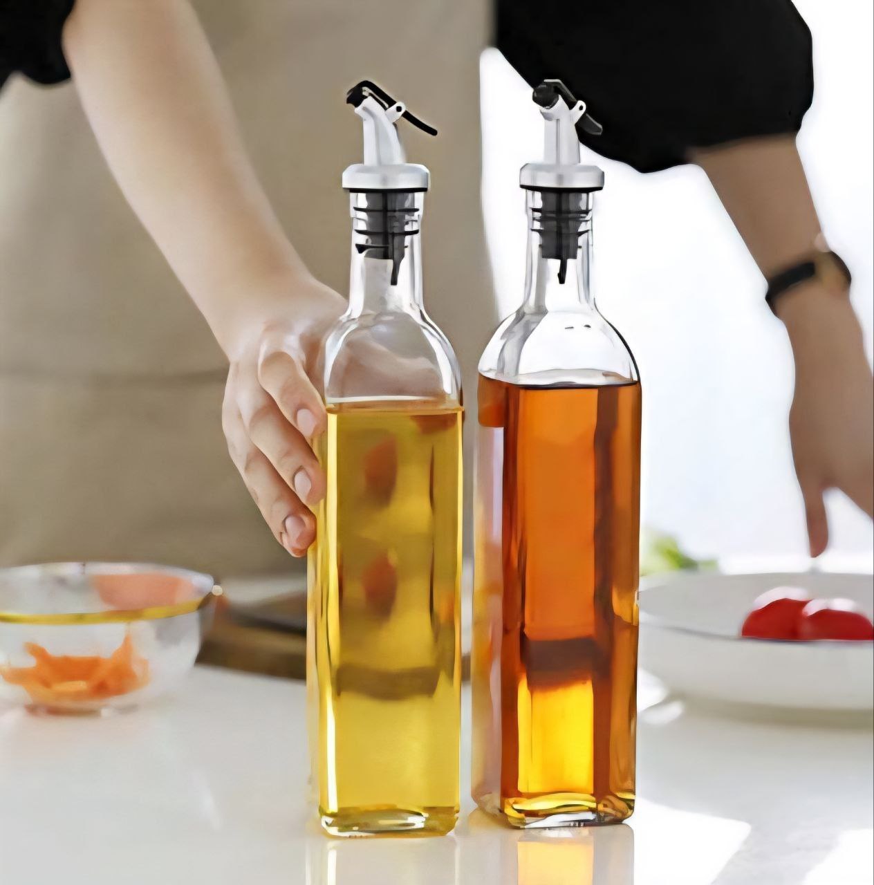 BOTELLAS DISPENSADORAS DE ACEITE Y VINAGRA DE PRECISION FLANEK 250ML