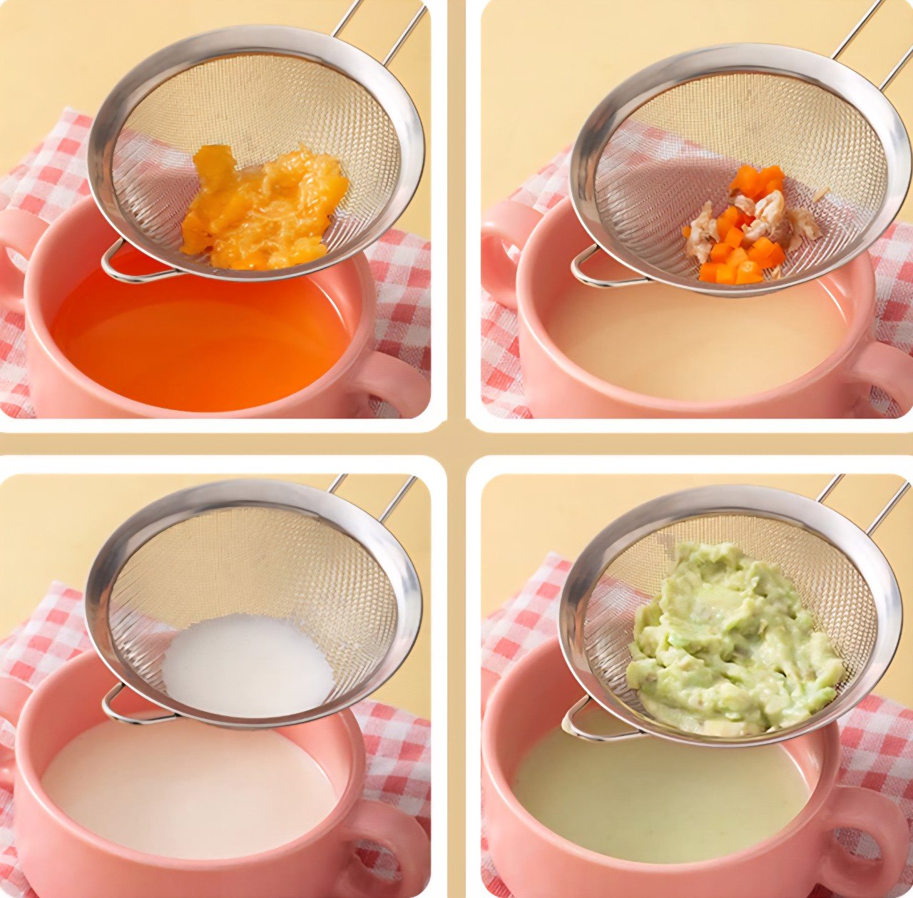 SET DE COLADORES DE COCINA DE MALLA FINA DE ACERO INOXIDABLE 3PCS