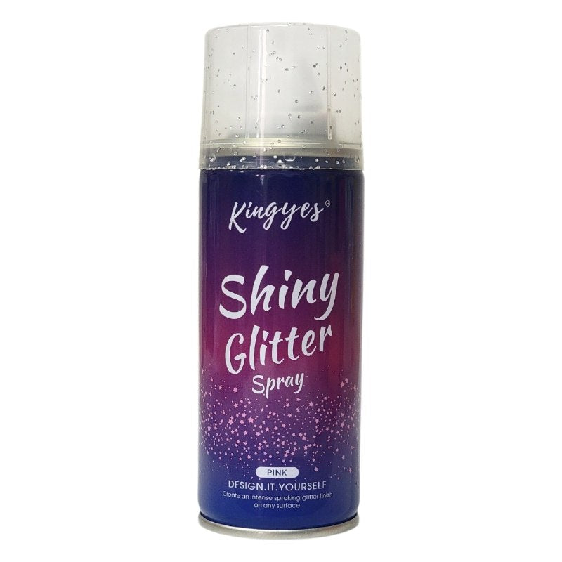 SPRAY CORPORAL COLOR ROSA CON BRILLO KINGYES 120ML