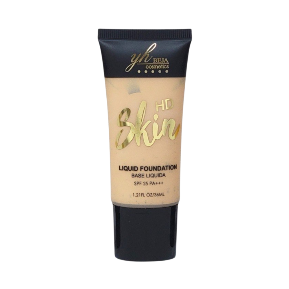 BASE DE MAQUILLAJE LIQUIDA EFECTO HD 4 TONOS YH BEJA COSMETICS 36ML