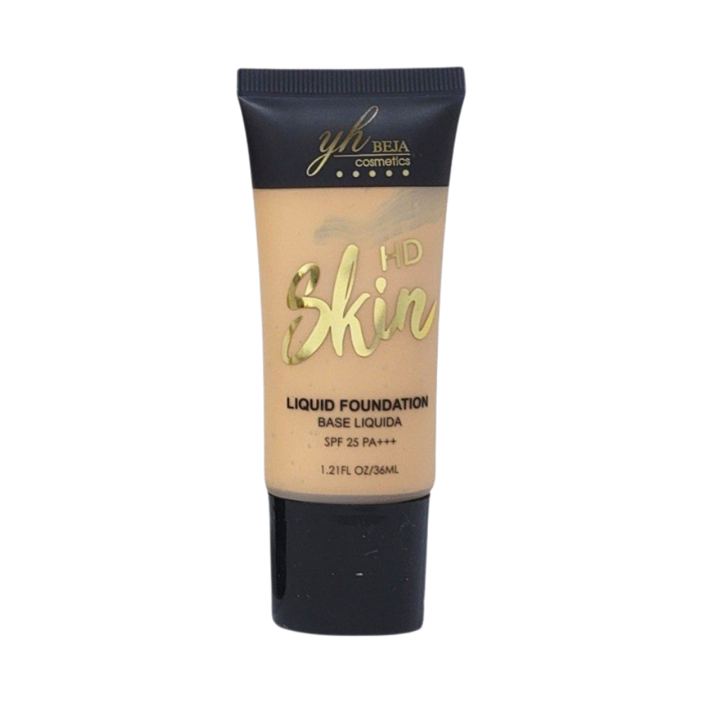 BASE DE MAQUILLAJE LIQUIDA EFECTO HD 4 TONOS YH BEJA COSMETICS 36ML