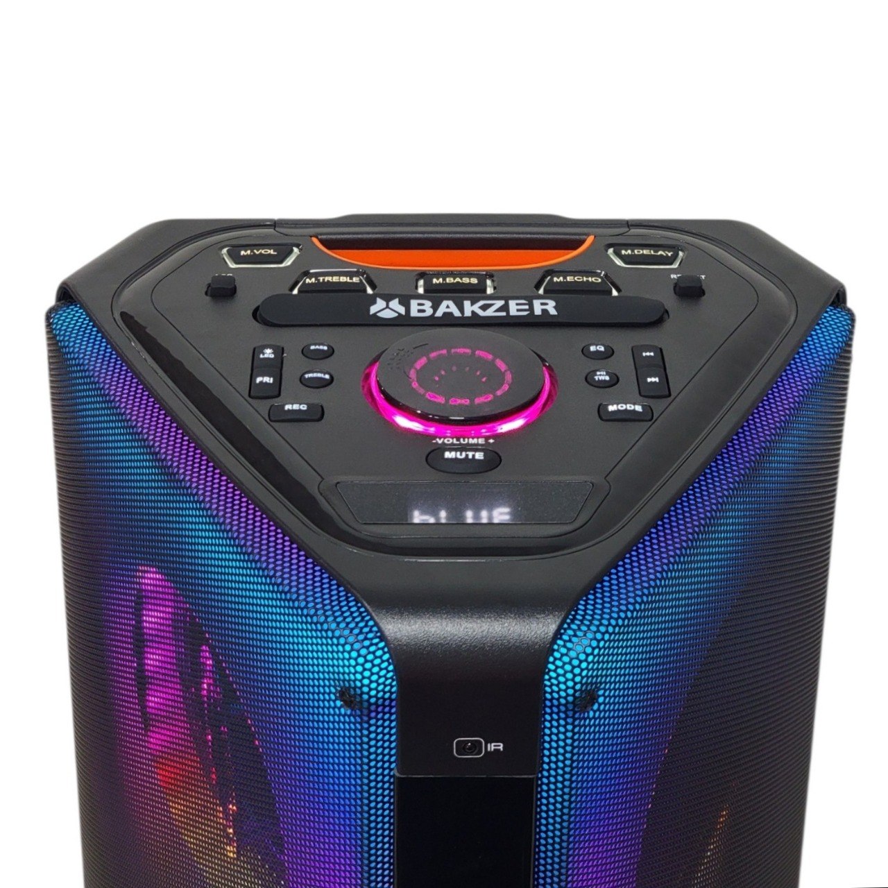 PARLANTE ALTAVOZ INALÁMBRICO DUAL CON MICROFONO Y CONTROL REMOTO MODELO BK-G4801 BAKZER 71CM
