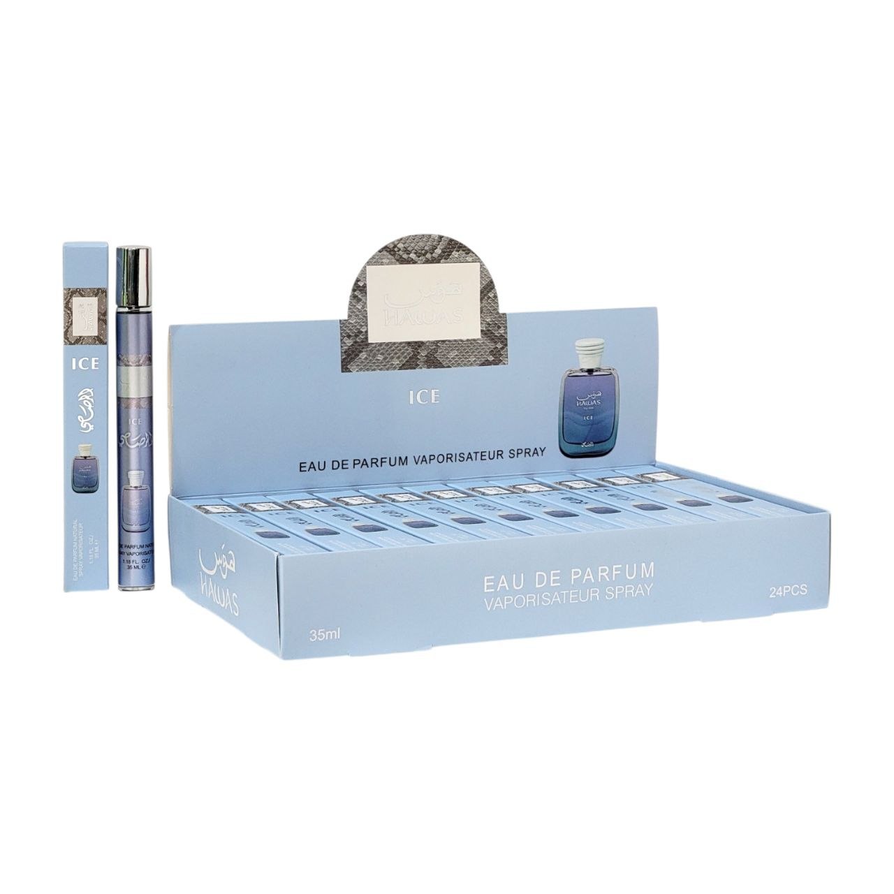 PERFUME EN TUBO HAWAS ICE  EDP 35ML (H) (AROMA INSPIRADO EN RASASI HAWAS ICE)