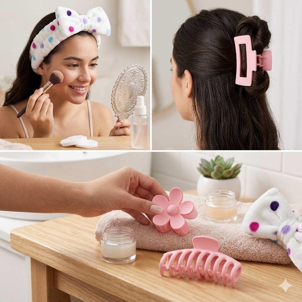 SET DE CUIDADO PERSONAL DE DIADEMAS Y ACCESORIOS DE BELLEZA 4PCS SWEETBEAUTY
