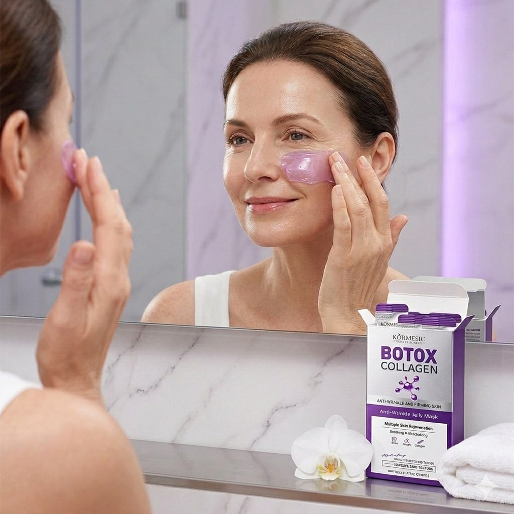 MASCARILLA FACIAL EN GEL ANTIEDAD DE BOTOX Y COLAGENO 10UND KORMESIC 40MLX10