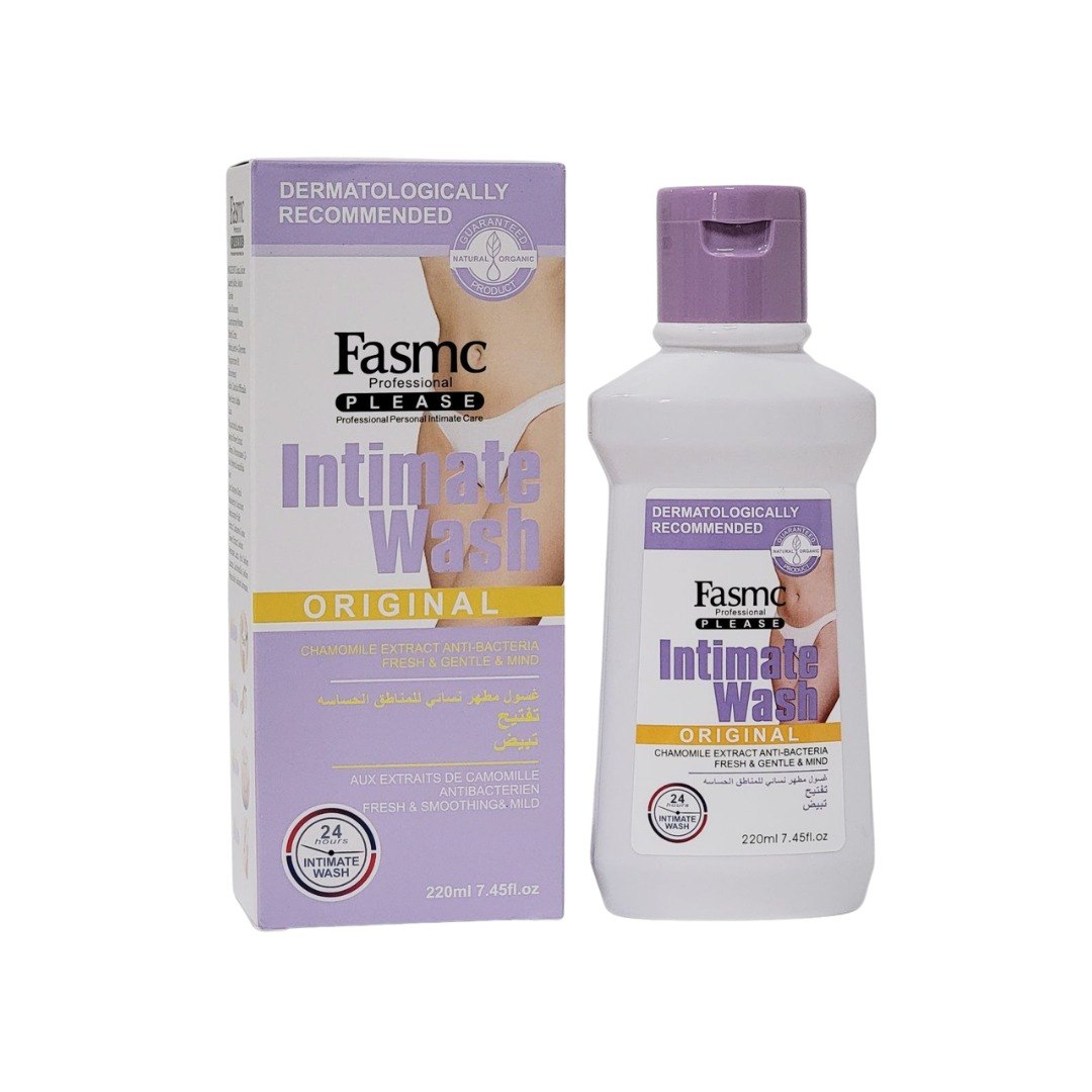JABON INTIMO FORMULA SENSIBLE CON EXTRACTO DE MANZANILLA ARANDANO Y ACIANO FASMC PROFESSIONAL 220ML