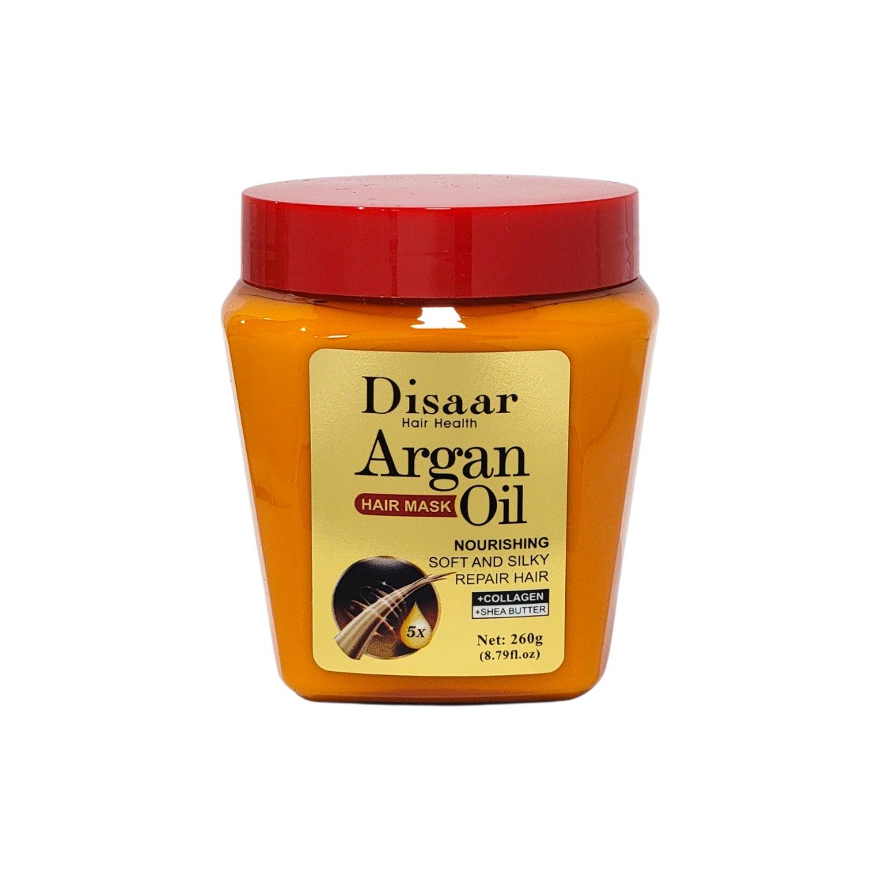 MASCARILLA PARA EL CABELLO INTENSIVA PARA CABELLO PROCESADO CON ACEITE DE ARGAN Y COLAGENO DISAAR 260G