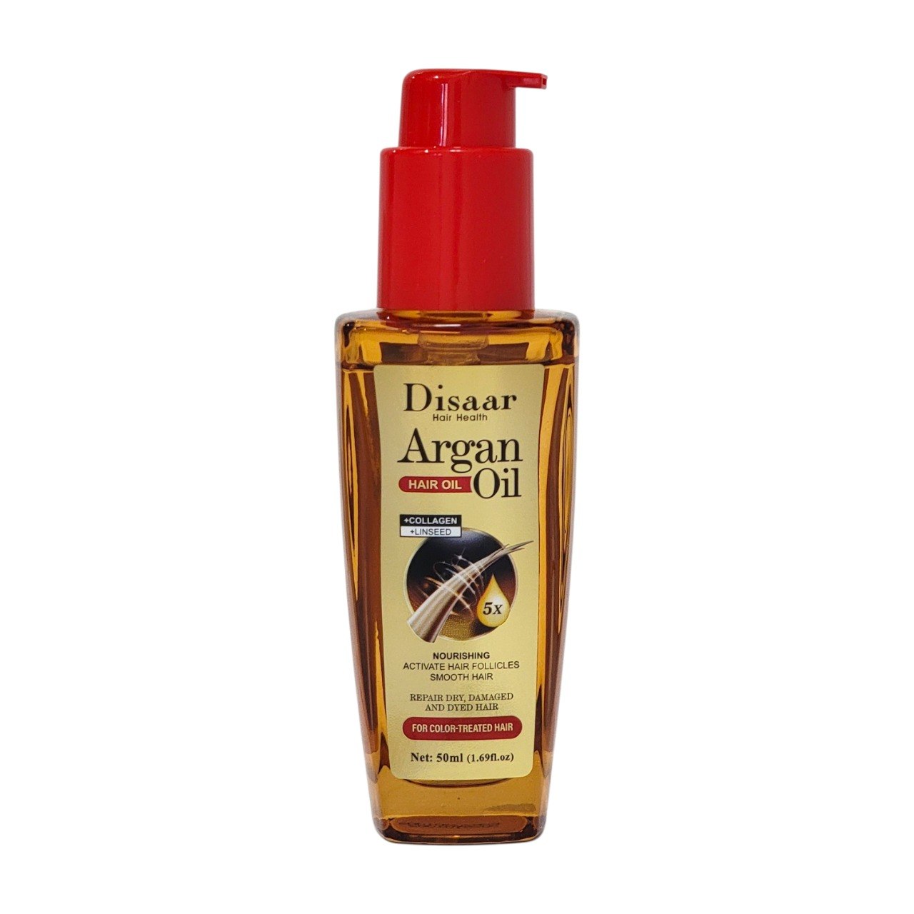 ACEITE PARA EL CABELLO SELLADOR Y PROTECTOR TERMICO CON ACEITE DE ARGAN Y COLAGENO DISAAR 50ML