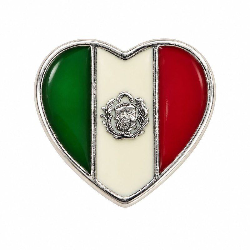 CHARM DE PLATA 9.25 CON DISEÑO DE BANDERA DE MEXICO MEDIDA: 1CM PESO: 2.4G