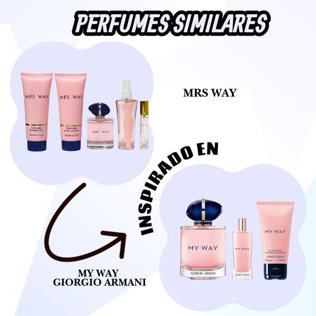 SET MRS WAY EDP 100ML EDP 15ML SPLASH 100ML SHOWER GEL 150ML BODY LOTION 150ML (M) (AROMA SIMILAR A GIORGIO ARMANI MY WAY)