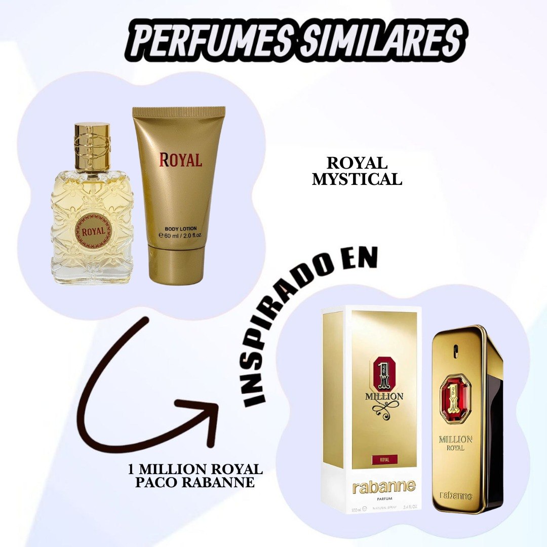 SET MYSTICAL ROYAL EDP 30ML CREMA CORPORAL 60ML (M) (AROMA SIMILAR A PACO RABANNE 1 MILLION ROYAL)