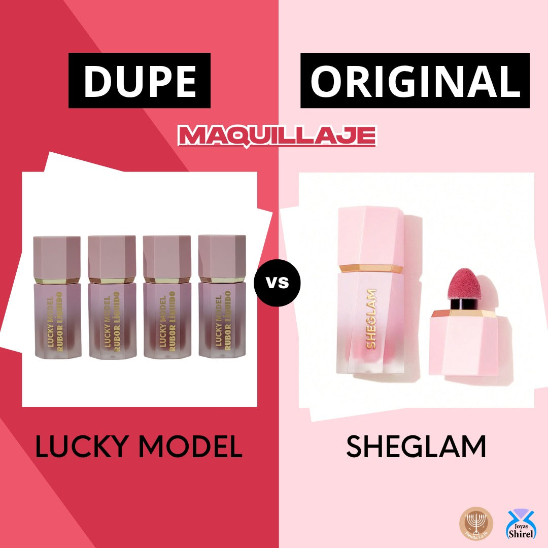 RUBOR LIQUIDO IMPERMEABLE MULTIUSOS CON APLICADOR ESPONJA LUCKY MODEL 8G (DUPE DE SHEGLAM)