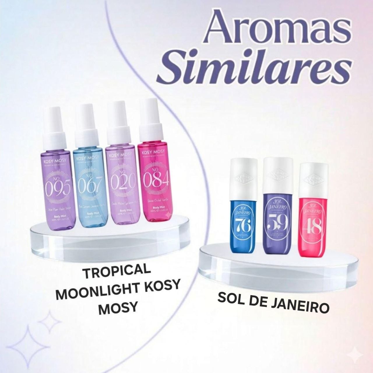 SET DE SPLASH KOSY MOSY TROPICAL MOONLIGHT 40MLX4 (M) (AROMA SIMILAR A SOL DE JANEIRO)
