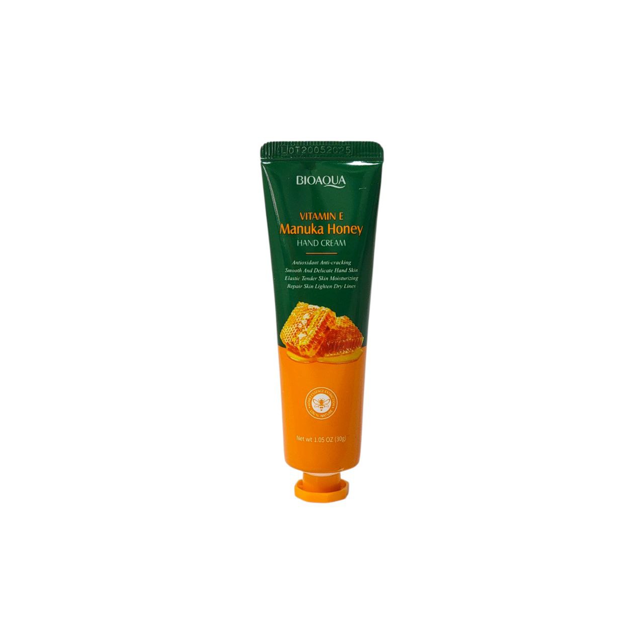 CREMA PARA MANOS CON VITAMINA E, MANUKA Y MIEL BIOAQUA 30G