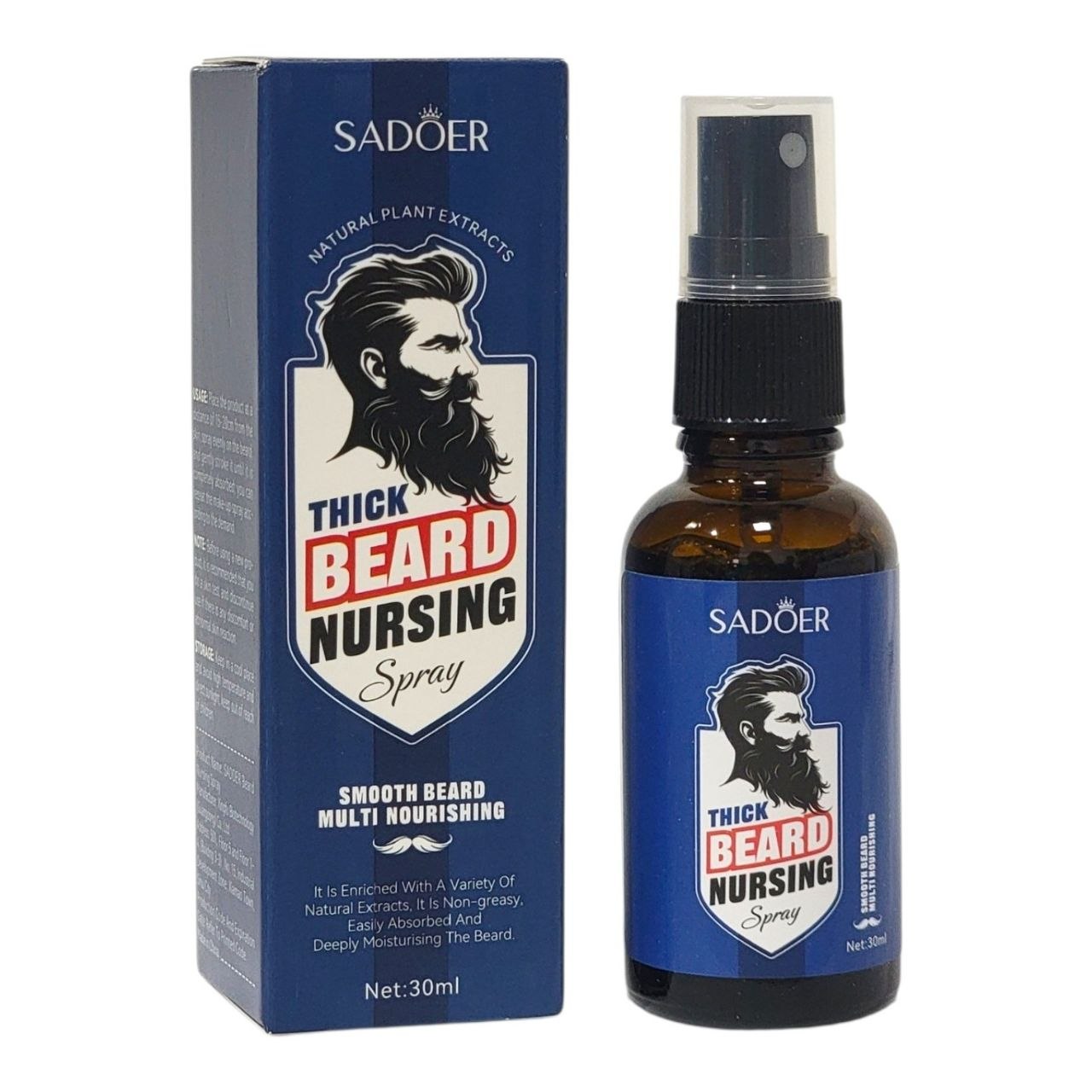 SPRAY PARA EL CUIDADO DE BARBA HIDRATANTE Y SUAVIZANTE SADOER 30ML
