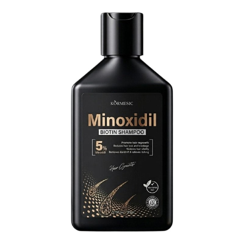 SHAMPOO ANTICAIDA Y RECONSTRUCTOR CON MINOXIDIL 5% Y BIOTINA KORMESIC 260ML