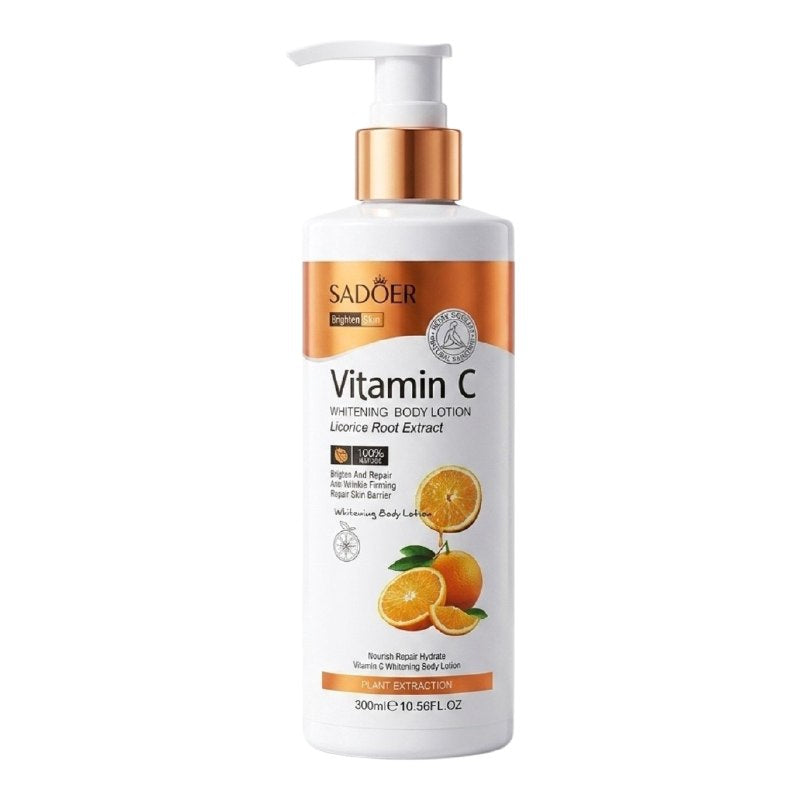 CREMA CORPORAL HIDRATANTE E ILUMINADORA CON VITAMINA C Y EXTRACTO DE RAIZ DE REGALIZ SADOER 300ML