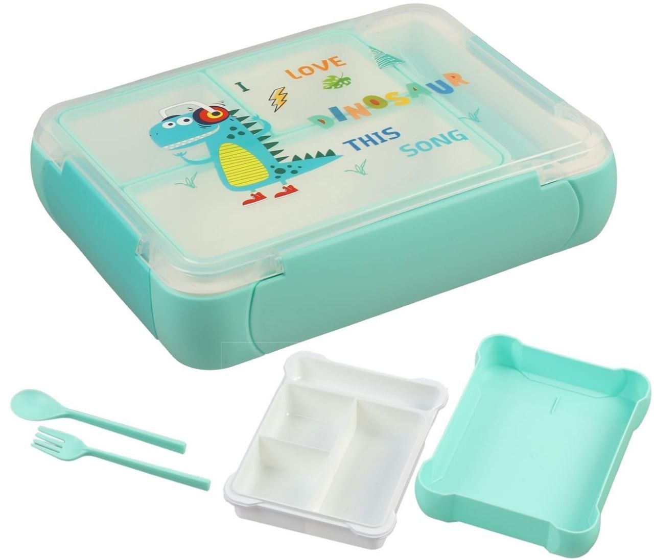 RECIPIENTE PANA PARA ALIMENTOS INFANTIL CON SET DE CUBIERTOS 22X17X5CM