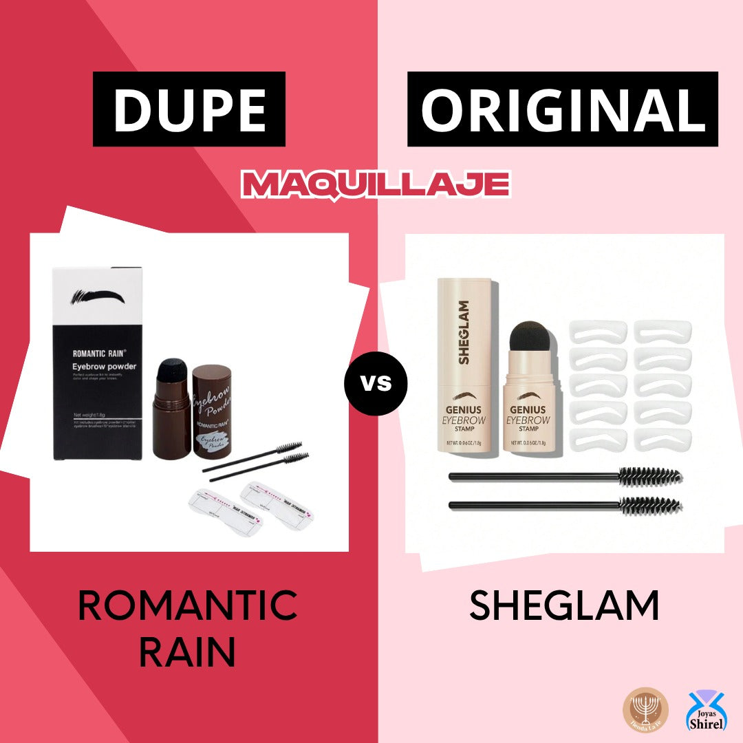 KIT PARA CEJAS PERFECTAS CON POLVO CEPILLOS Y PLANTILLAS DE CEJA ROMANTIC RAIN 1.8G (DUPE DE SHEGLAM)