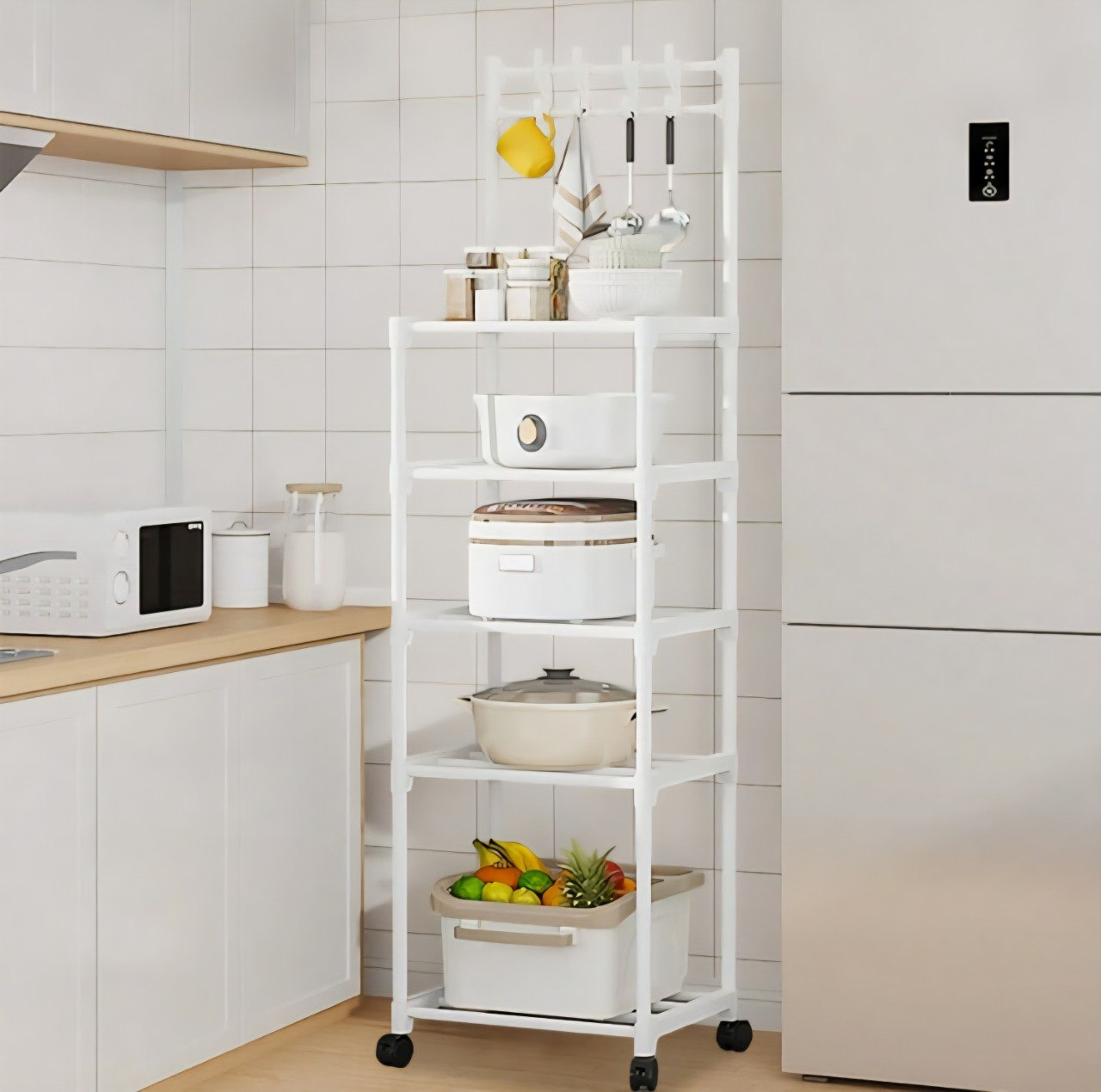 ESTANTE ORGANIZADOR MULTIFUNCIONAL DE 5 NIVELES 152X41X30CM