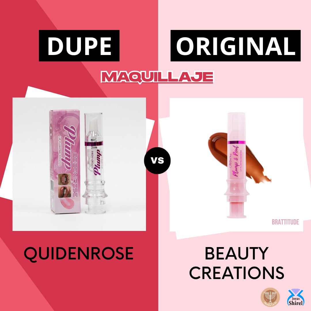 BRILLO LABIAL POTENCIADOR VOLUMINOSO DE LABIOS QUIDENROSE (DUPE DE BEAUTY CREATIONS)