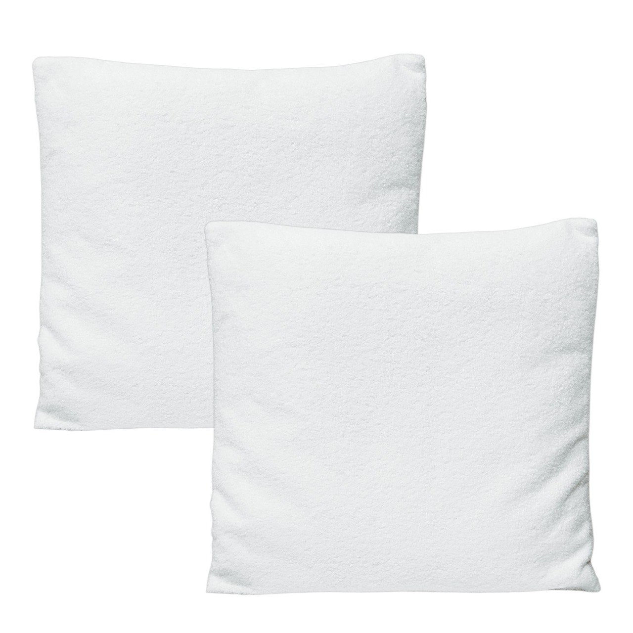SET DE COJINES DECORATIVOS TEXTURA TIPO RIZO COLOR BLANCO 2PCS