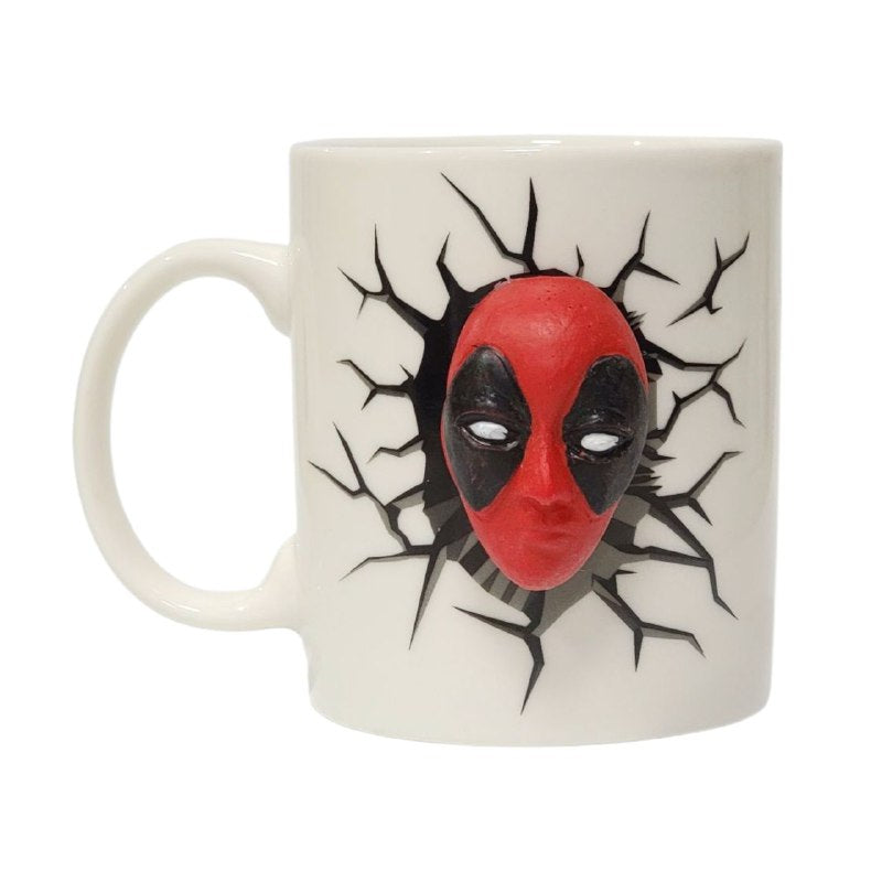TAZA DE CERAMICA, RESISTENTE AL CALOR, MANGO CREATIVO DISEÑO AVENGERS INFINITY WAR DEADPOOL