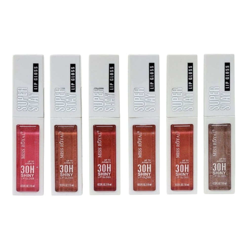 BRILLO LABIAL DUPE DE MAYBELLIN DE LARAGA DURACION SUPER STAY 30H MISS ROYAL 10ML