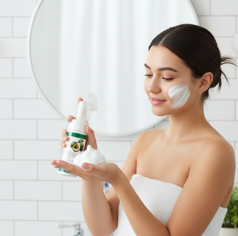 LIMPIADOR FACIAL EN ESPUMA DE EXTRACTO DE AGUACATE CON CEPILLO MASAJEADOR MILLION PAULINE 150G