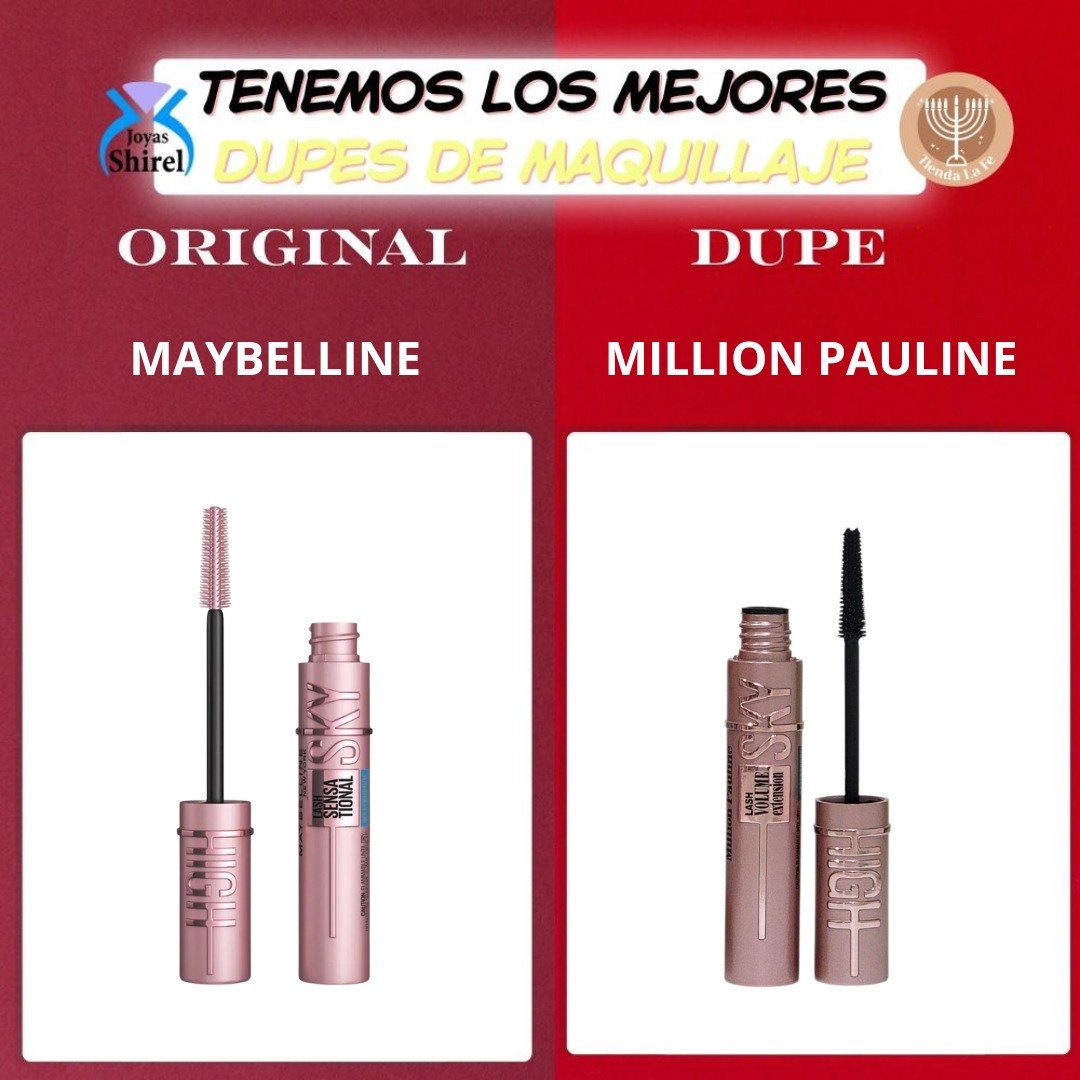 RIMEL VOLUMIZADOR Y ALARGADOR A PRUEBA DE AGUA 24 HORAS MILLION PAULINE 6ML (DUPE DE MAYBELLINE)