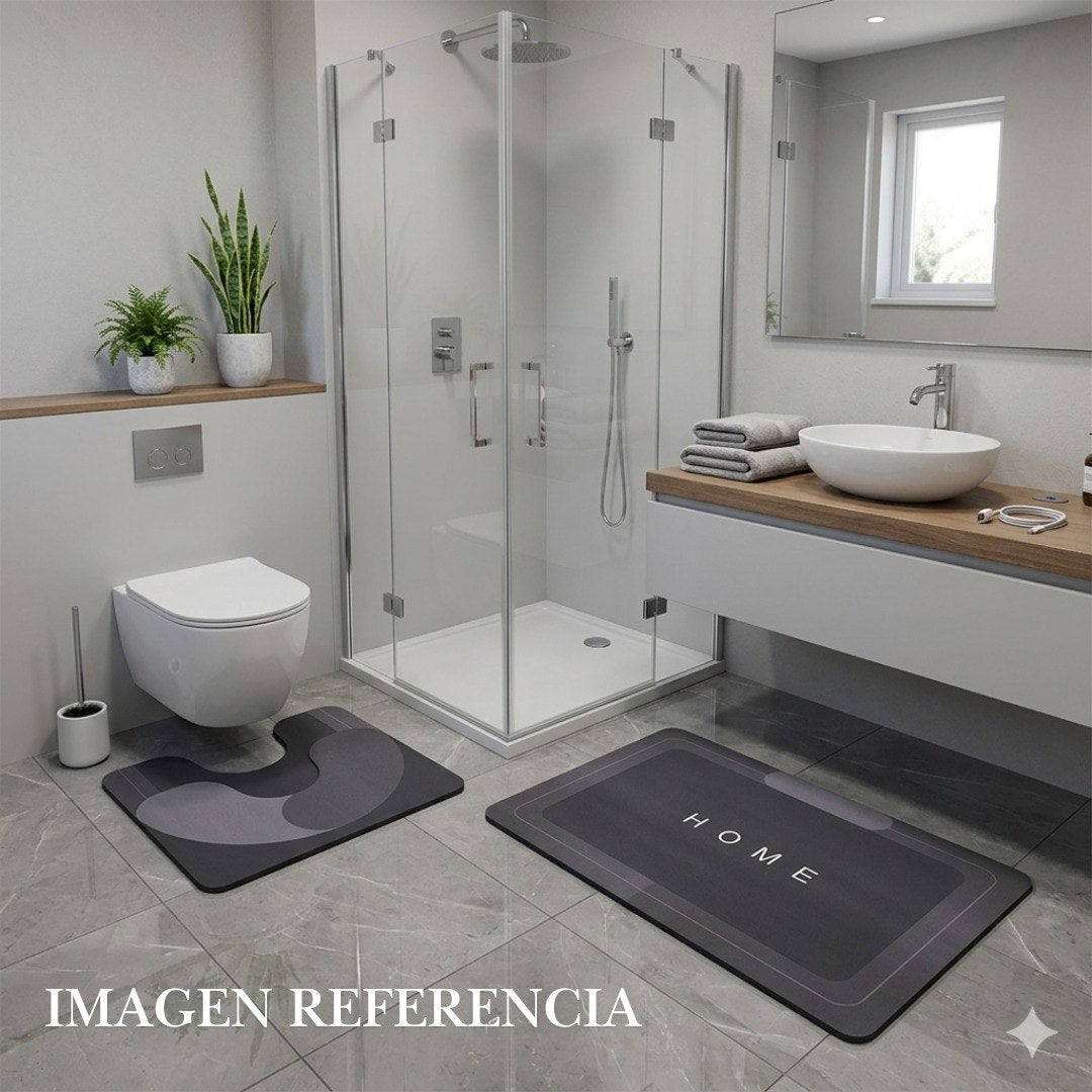 ALFOMBRA DE BAÑO ANTIDESLIZANTE DE DIATOMITA 2PCS JIAERMEI