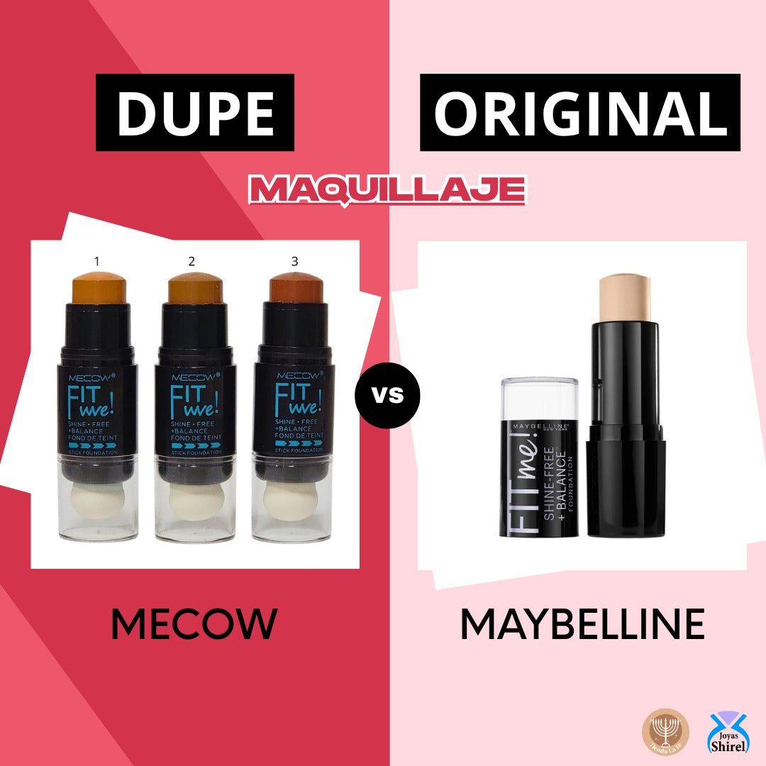 BASE DE BARRA MATIFICANTE Y EQUILIBRANTE FIT WVE MECOW (DUPE DE MAYBELLINE)