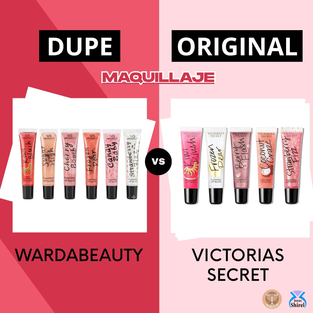 BRILLO LABIAL CON AROMA Y SABOR FRUTAL WARDABEAUTY (DUPE DE VICTORIAS SECRET)