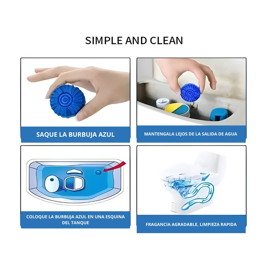 LIMPIADOR DE INODORO EFECTO DE ESTERILIZACIÓN PARLEDE 60G X 6PCS