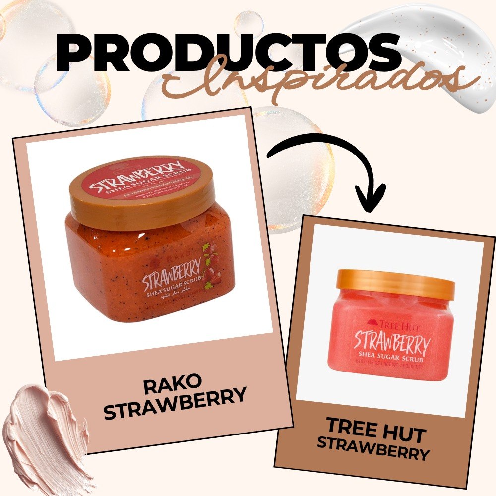 EXFOLIANTE CORPORAL NUTRITIVO CON EXTRACTO DE FRESA Y MANTECA DE KARITE RAKO 550G