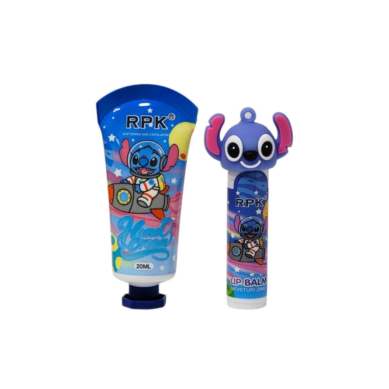 SET DE CREMA PARA MANOS Y BALSAMO LABIAL CON DISEÑO DE STITCH RPK 20ML